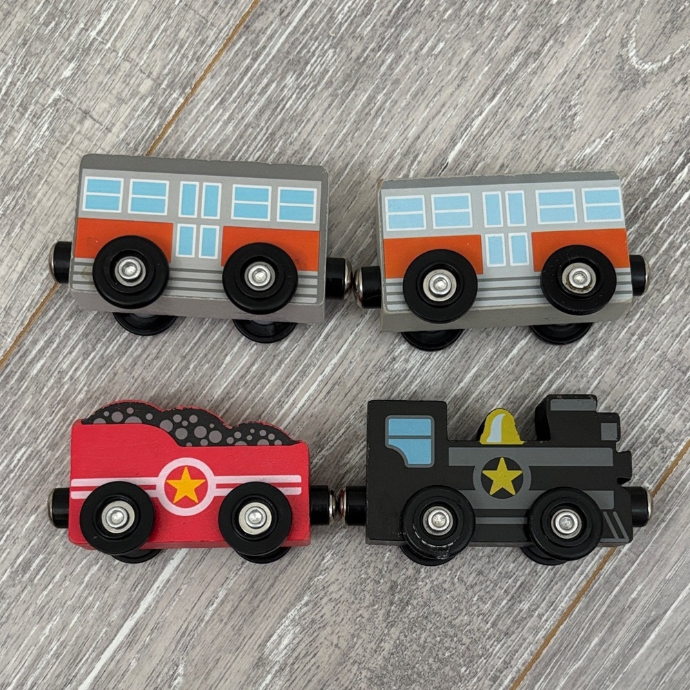 Lot of Wooden Magnet Trains